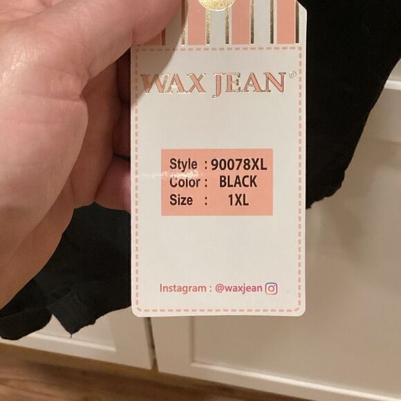 NWT Wax Jeans Shortalls Black Sz 1XL Distressed Stretch - Picture 6 of 12